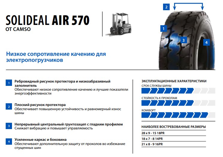 Шины AIR 570 CAMSO/Solideal