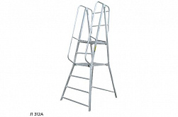 Алюминиевая лестница с площадкой Megal Л-312А (Н-3,0)
