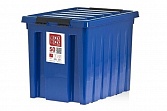 Синий ящик Rox Box 50 литров с крышкой и клипсами 