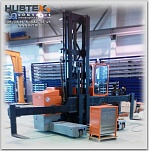 Четырехходовой многоходовой боковой погрузчик HUBTEX MQ 60 с удлиненной кареткой 6 метров для длинномерных грузов 12 метров. 