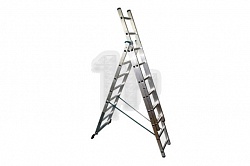Трехсекционная алюминиевая лестница Megal 3x10