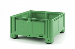 Пластиковый контейнер iBox на ножках 11.604SF.70.С10 1130x1130x580 мм, сплошной зеленый