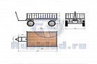 Большегрузная тележка БТ 1 КБ 1250x2000мм (г/п 3-5 тонн)