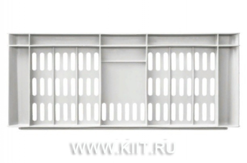 Ящик п/э 600х400х250 с перфорацией белый морозостойкий, вес 1,6 кг