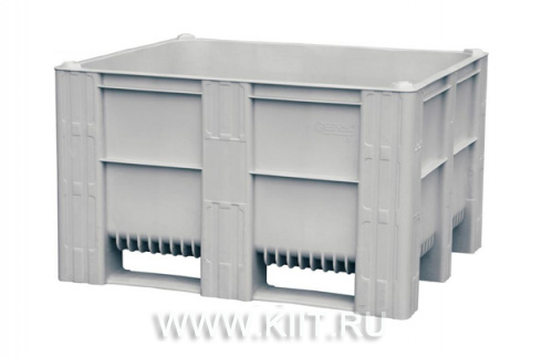 Контейнер BoxPallet 10-100-ОА-ACE-3 1200х1000х740 мм сплошной на 3-х полозьях серый